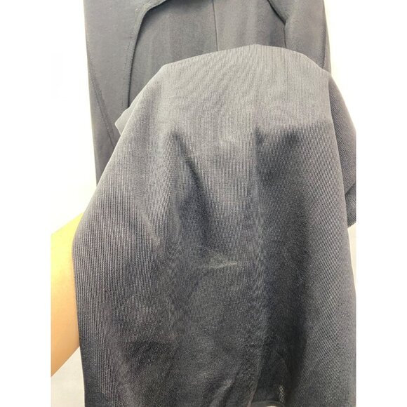 Herve Leger Paris Black Wide Leg Pants Elastic Waist Open Split Sides Size Large - Picture 7 of 10